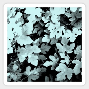 Fallen leaves, light blue pale-blue, grey, fall, autumn, leaves, pattern, leaf, botanical, xmas, christmas, spring, holidays, summer, Sticker